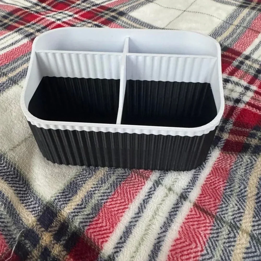 Black and White 3D Printed Desk Organizer